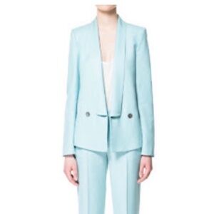 Zara Women Soft Blue Blazer